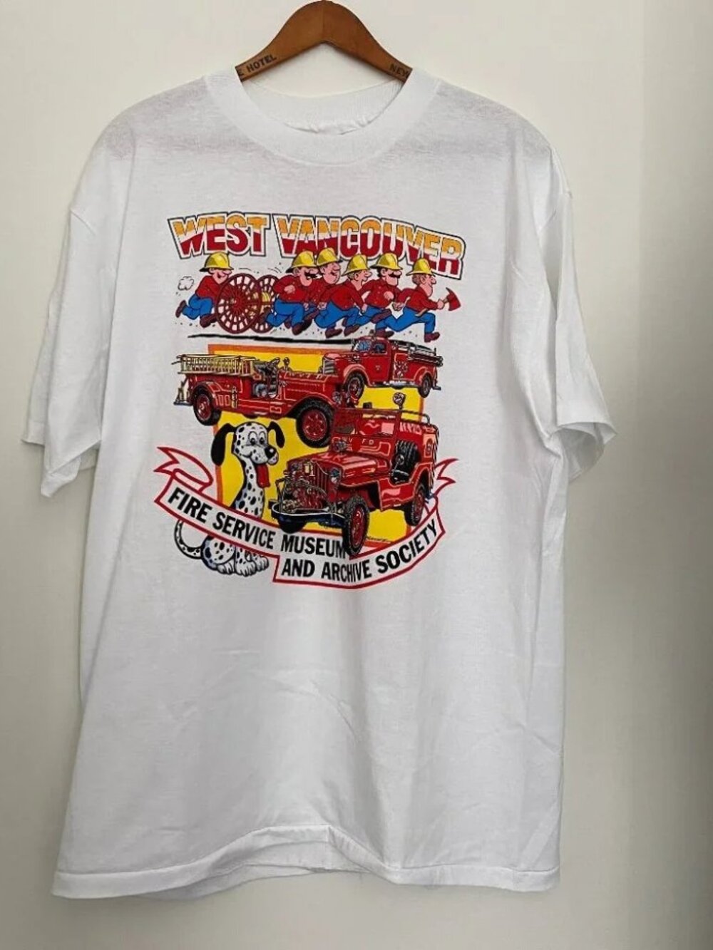 vintage west vancouver fire service museum and archive society shirt jeep XL